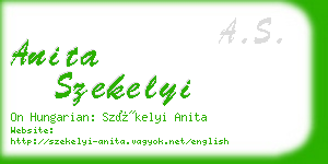 anita szekelyi business card